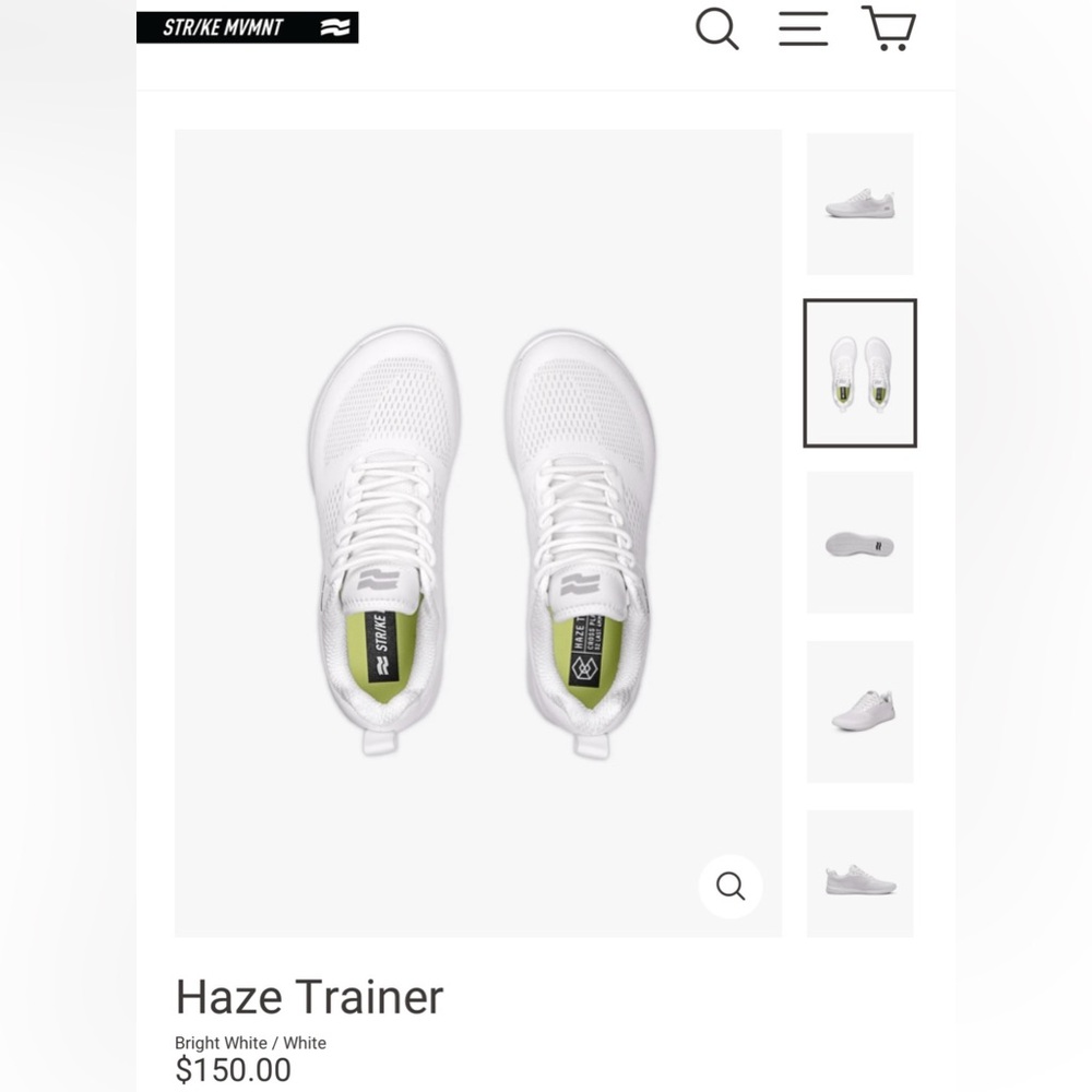 NWT - Strike Mvmnt - Haze Trainer - Bright White / White